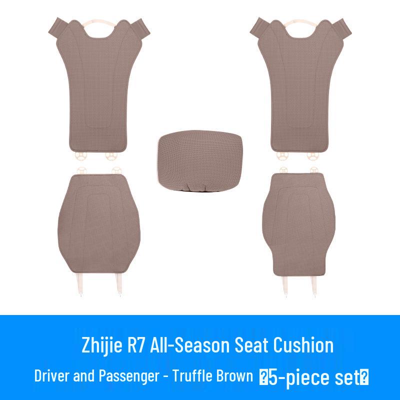 Zhiji R7 Universal Car Seat Cushion: Breathable, Ventilated, All-Season Cover.