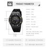 Skmei 2471 Light Dual Digital Display Quartz Waterproof Watches with Calendar Analog Stopwatch Timing Alarm Clock LED Night