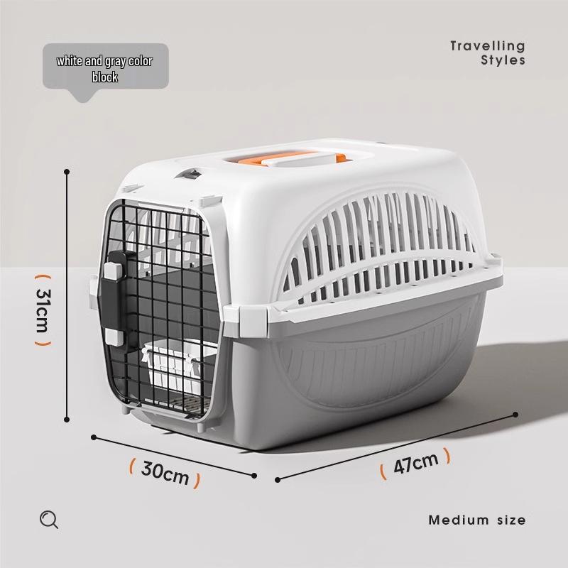 Portable Airline Cat Carrier – Handheld Plastic Cat & Dog Cage