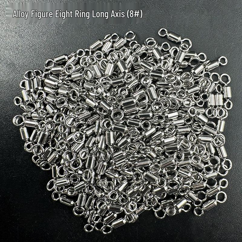 Stainless Steel High-Speed Figure Eight Rings - Swivel Connectors for Fishing Tackle Size 12 - Super Strong Tension Mother-Child Ring