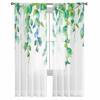 Pastoral Plants Flowers Sheer Curtains For Living Room Kitchen Window Curtains Bedroom Tulle Voile Curtains