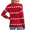 Europe, America, autumn and winter new hot-selling sweaters women's  Valentine's Day love round neck pullover knitted sweater top