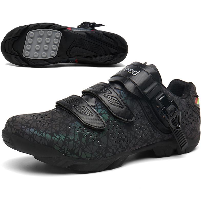 Dual-Use Professional Cycling Shoes for Men & Women - Road & Mountain Bike Racing with Hard Sole