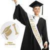 Graduation Sash Class of 2025 Elegant Adjustable Senior Sash for Women Bachelor Graduation Party Decor Ribbon Etiquette Belt