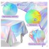 5PCS Rectangular Laser Disposable Tablecloth Shiny Iridescent Tablecloth Party Table Cover  Wedding