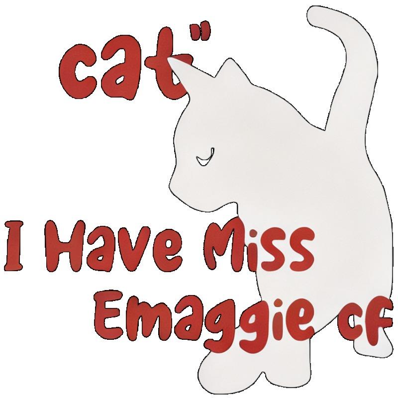 Oversized T Shirt Black Cat Graphic Print With Text I Have Miss Emaggie cf Casual Wear For Women Streetwear Fashion Summer Top