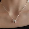 (92.5 Silver) Star and Ball Necklace Nz2139