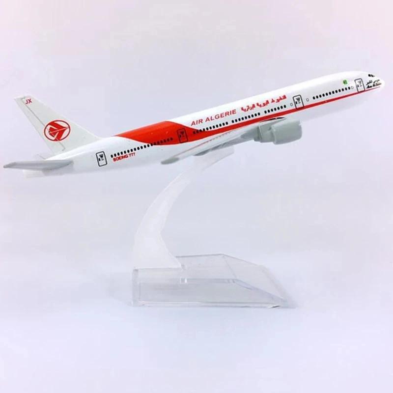 16CM 1/400 Boeing B777-200 Model Air Algeria Airlines Base Alloy Metal Aircraft Plane Airliner Display Adult Boys Kid Collection