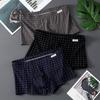 Men's Fall Fashion New Check Cotton Breathable Flat Angle Underwear