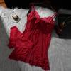 Sexy Mesh V-neck Light Lace Camisole Nightgown Erotic Lingerie Multi-coloured