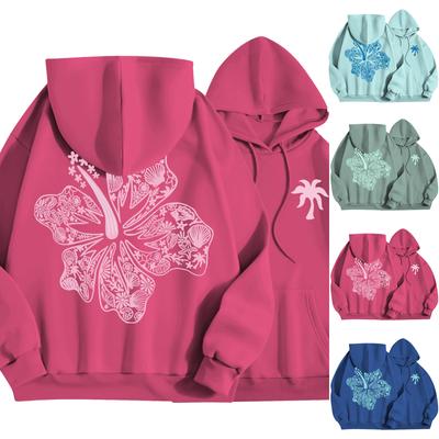 Women's Fashion Women's Lightweight Long Sleeve Pullover With Pockets Preppy Graphic Hoodie