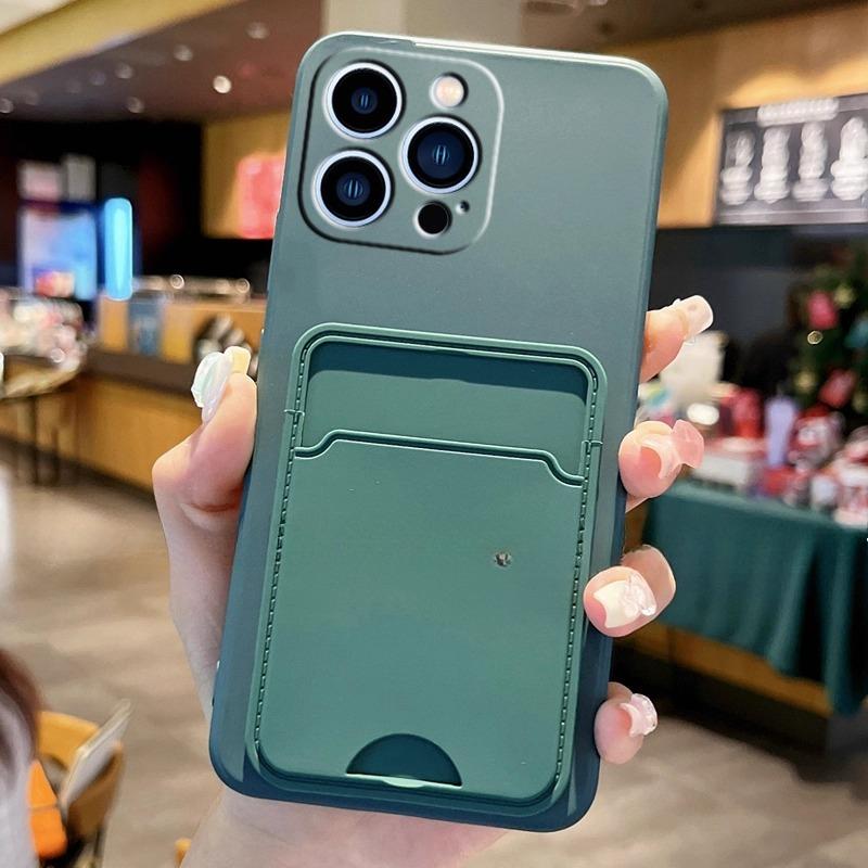 For Realme 1 Pro Card Slot Wallet Holder Cover for Realme1 G 14 Pro Plus 14T 13+ 12pro Candy Matte Soft Silicone Back Case
