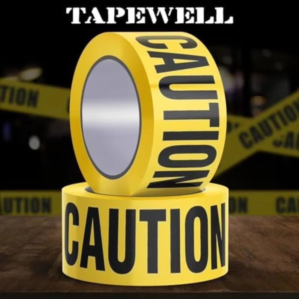 Premium Yellow Hazard Tape Bright Yellow Barricade Line Caution Isolation Line Horror Party