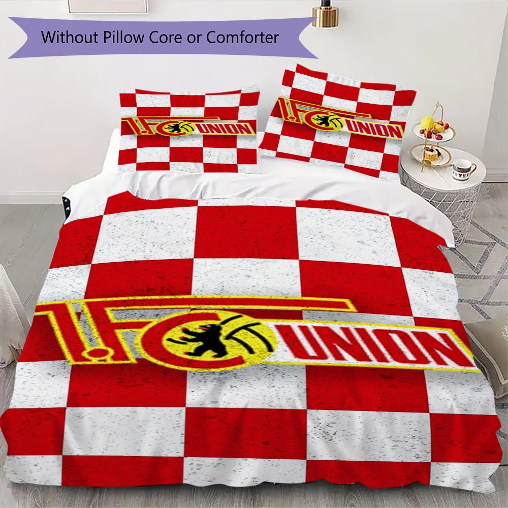 

Union Berlin Pattern Bedding uilt Set uilt Cover Pillowcase Home Decoration Birthday Gift (1 * duvet cover + 2 * pillowcase without core)96 135x200cm