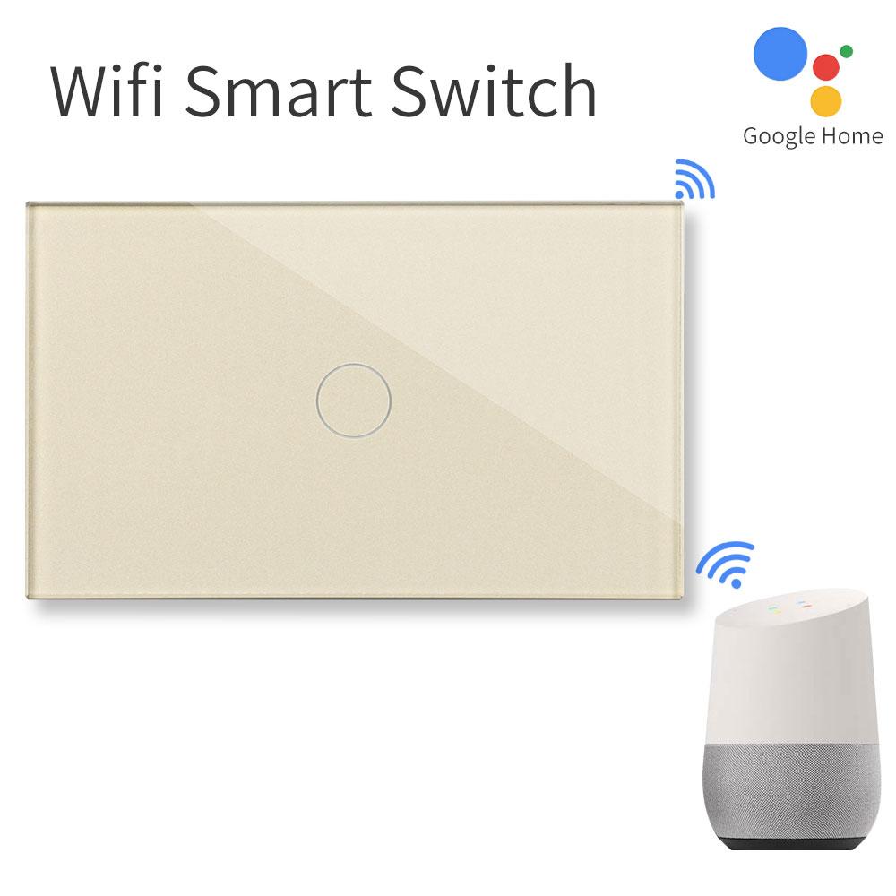 Bingoelec Tuya Smart Life APP Remote Control US Standard 3 Gang WIFI Touch Lights Smart Switch