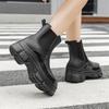 New medium tube rain shoes women's rubber shoes wear non-slip water boots thick-soled water shoes and fleece short rain boots