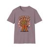 Unisex Softstyle T-Shirt Creepy Gingerbread Man Cartoon Holiday Spooky Graphic