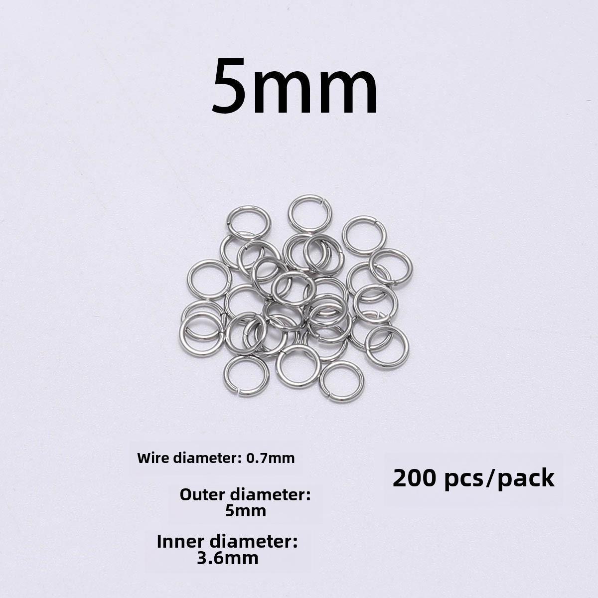

Плоское одинарное соединительное кольцо из нержавеющей стали для ювелирных аксессуаров своими руками 0.7*5mm, 200pcs/pack