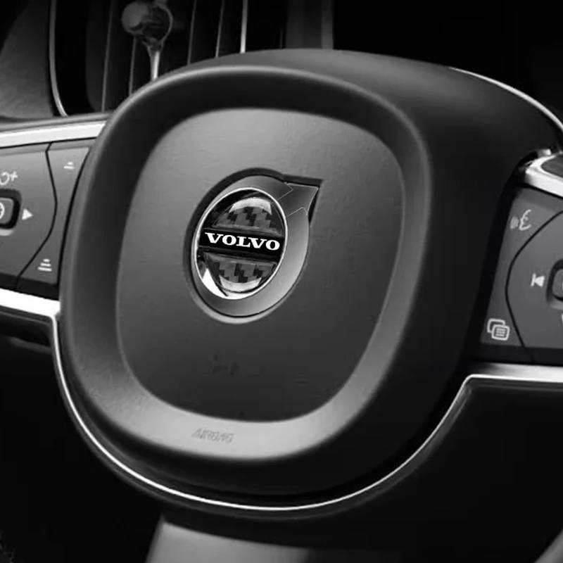 Auto-Lenkrad-Aufkleber Kohlefaser-Aufkleber Zubehör für Volvo Xc60 Xc90 V40 V60 S60 V50 V90 S80 C40 XC40 V70 Rdesign