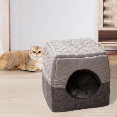 Cat House Semi-closed Multifunction Soft Pet Hideaway for Kitten Rabbit Dog