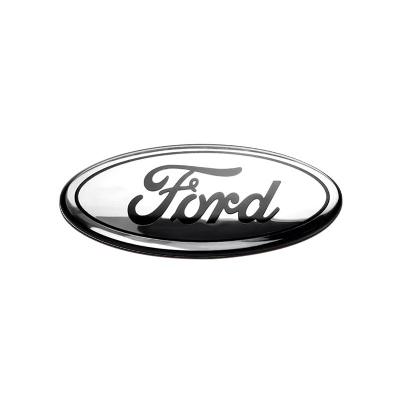 HFVS5 Car Front Grill Badges Logo Sticker Rear Trunk Emblem Lid Covers For Ford Ecosport Mustang Kuga Fiesta Fusion Focus 2 3 4 Mondeo