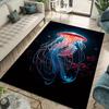 Jellyfish Pattern 3D Area Rug - Suitable for Dining Room, Office, Coffee Shop, Bedroom, Non-slip Door Mat, Sofa Mat, Hotel Decor