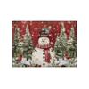 Christmas Placemat Decoration Set, Claus Linen Stain-resistant And Heat-insulating Tablecloth