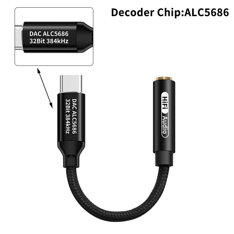 Type C To 3.5Mm Hifi Dac Headphone Amplifier Cx31993 Chip Usb C Audio Decoder Amp Adapter Dac Amplifier For Iphone 16/Android