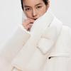 ONLY Women's Detachable Scarf 90% White Duck Down Jacket