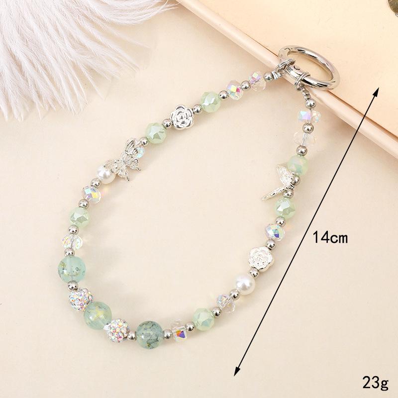 Κρεμαστό Κινητού με Κρύσταλλα και Χάντρες: Κορδόνι για Τσάντα Πολυτελείας & Μπρελόκ Αντι-Πτώσης.