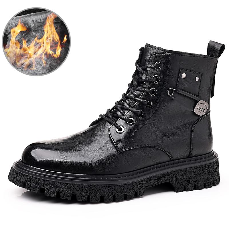 

Golden Sapling Men s Winter Boots Platform Footwear Retro Leather Shoes Men Work Boots Leisure Chaussure Hommes Zapatos 44 чёрный