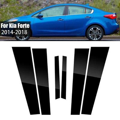 6 ks Sloupky pro auto Sloupky na dveře Obtisky na lemování okenních dveří Samolepky pro Kia Forte/K3/Cerato 2014 2015 2016 2017 2018 Styling sloupků BC
