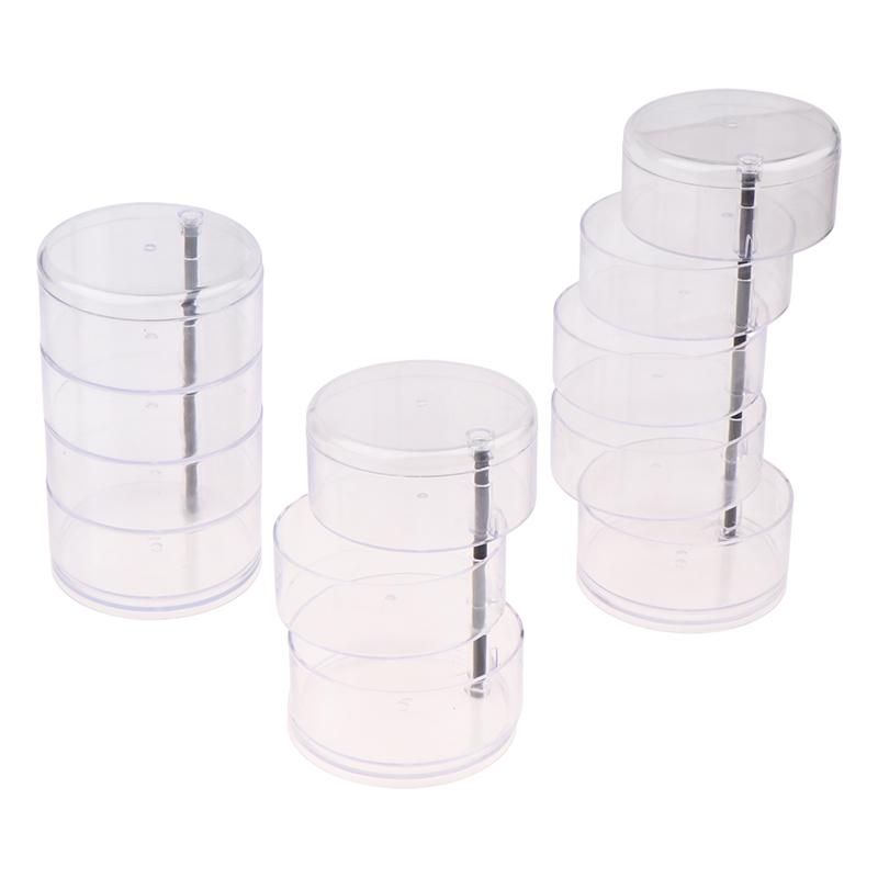 Transparent Storage Box Dust Proof And Waterproof Large Capacity Rotatable Jewelry Hairpin Jewelry Cosmetics Storage Box