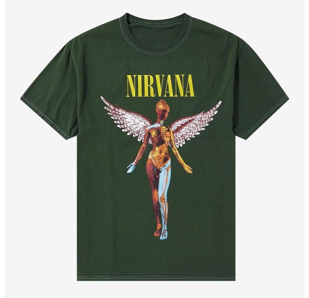 Футболка Nirvana In Utero Angel Green Размеры S-5XL Унисекс S