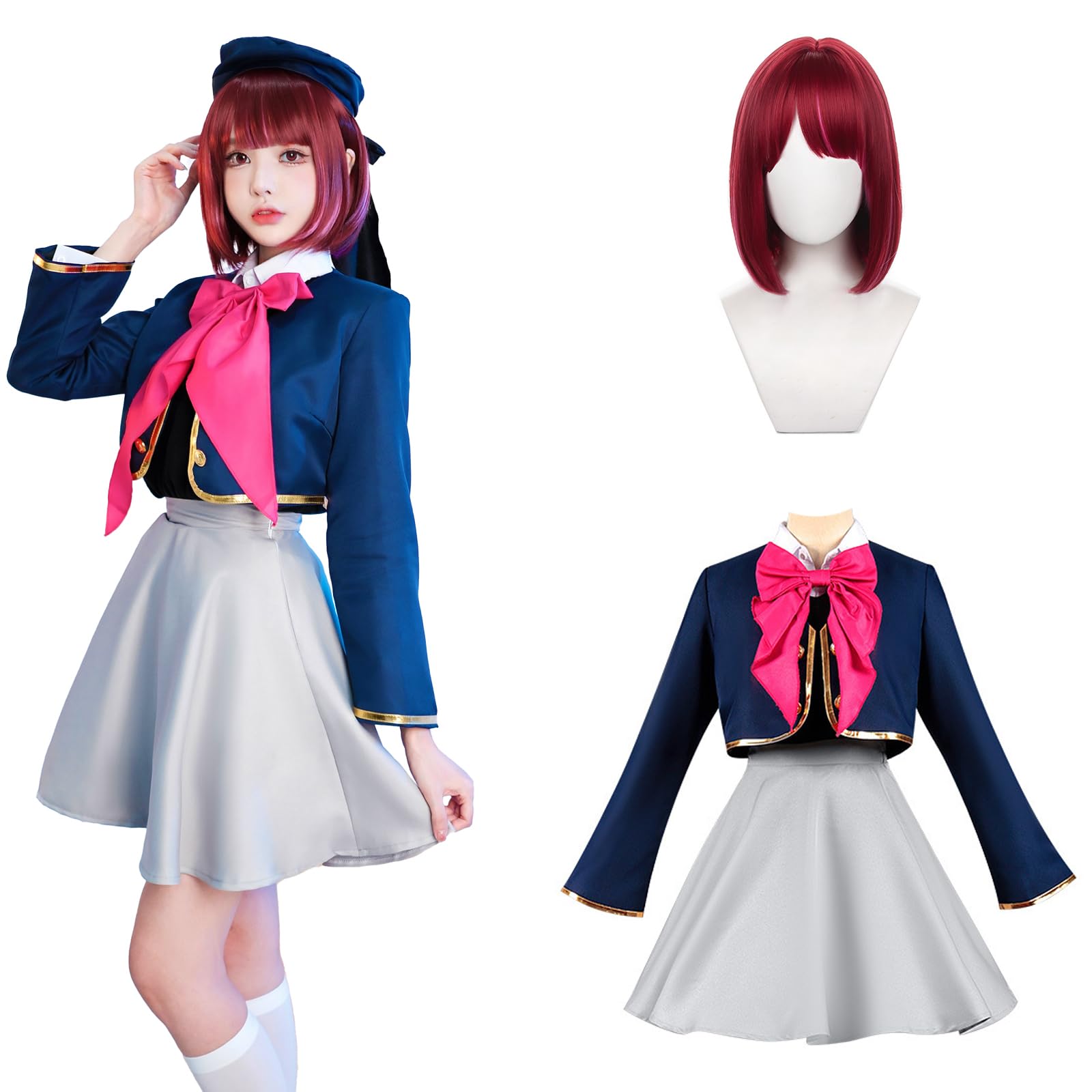 

Arima Kana Cosplay with Wig Anime Cosplay Costume Manga Halloween Costume Idol Clothes Event Fancy Dress Photo Session XXL [CR ROLECOS]