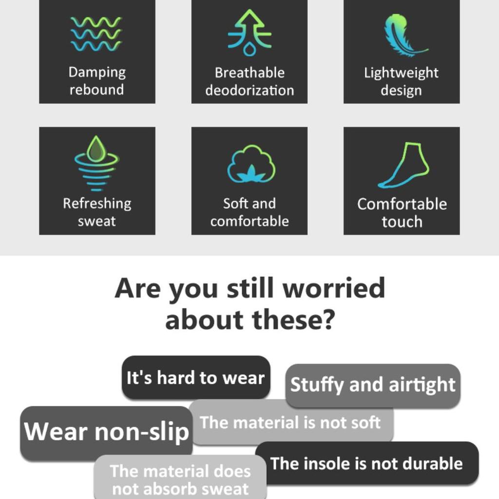 New Memory Foam Insoles For Shoes Sole Deodorant Breathable Cushion Running Insoles For Feet Man Women Orthopedic Insoles