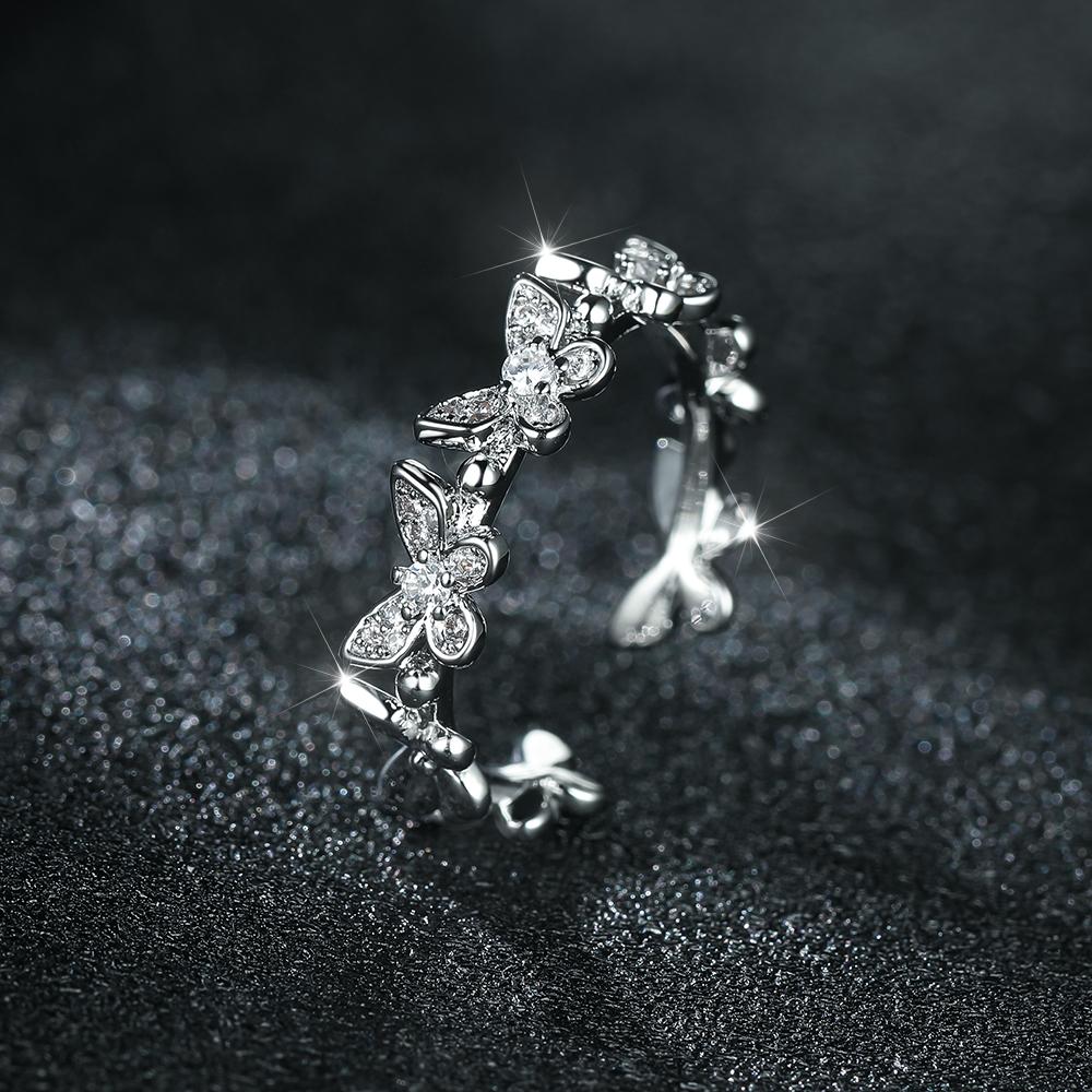 Women's Luxury Butterfly Ring Gold Silver Animal Open Adjustable Ring Women's Jewelry Gift
