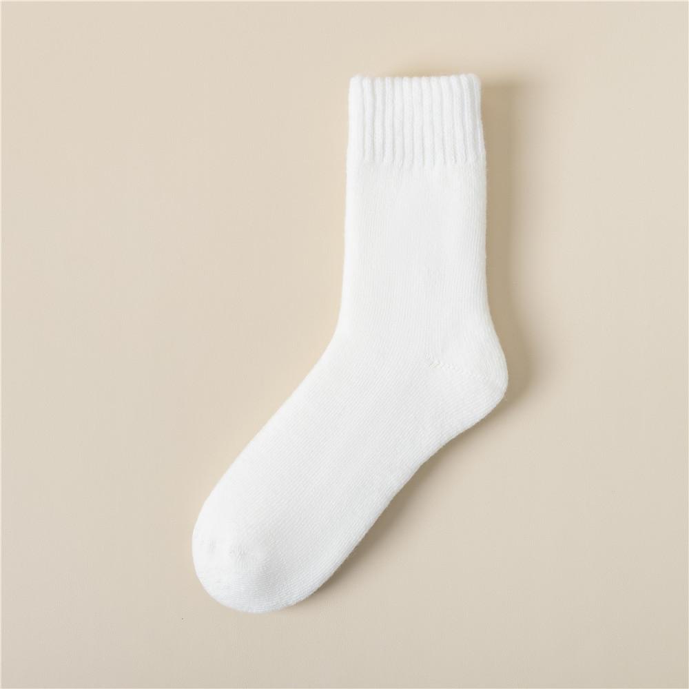 5 Pairs Cashmere Socks Women's Autumn and Winter Plus Cashmere Thick Mid-tube Socks Plush Super Thick Month Socks Winter Stockings