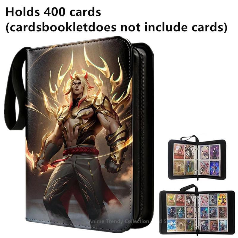 400pcs/900pcs Card Album Book Folder 4/9 Card Slots Collections Zipper Double Pocket Zipper Card Binder Holder