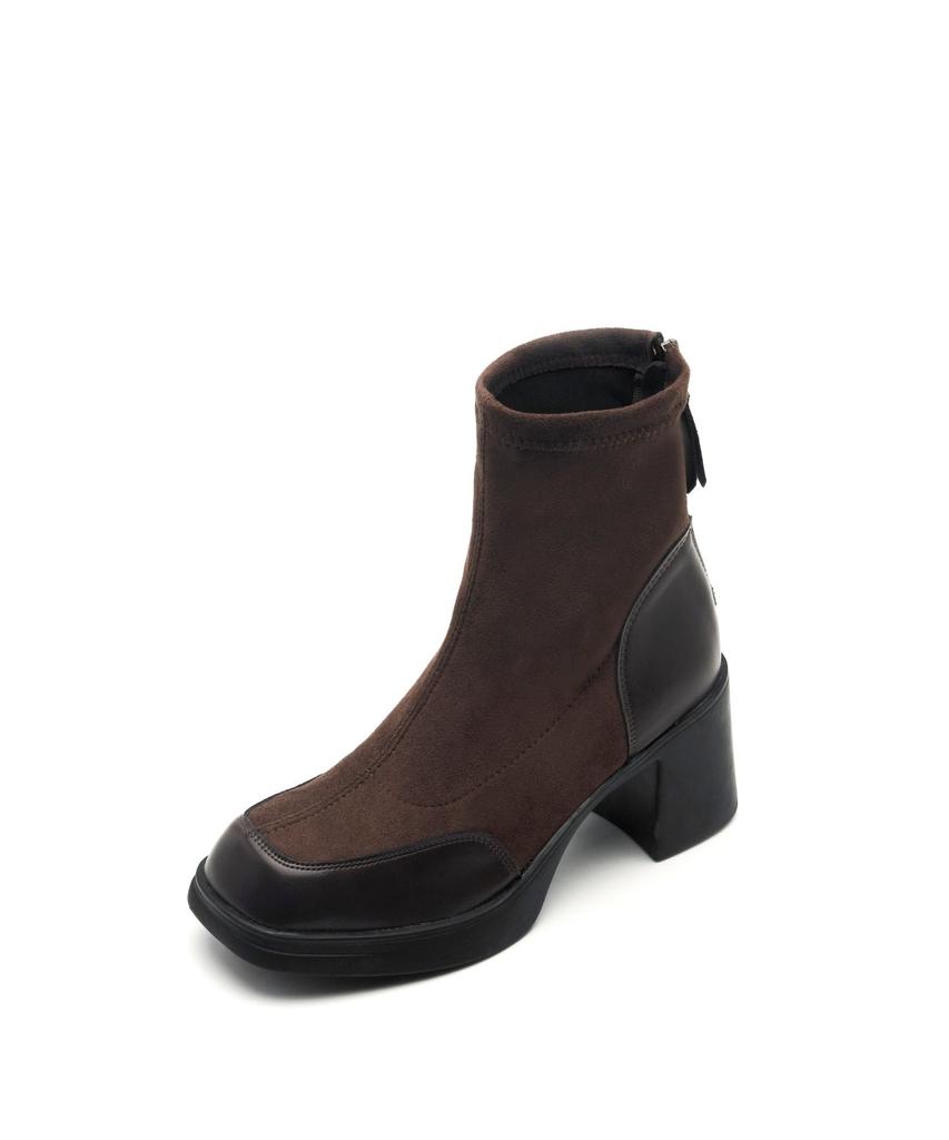 Spur Coline Layered Suede Platform Ankle Boots 7.5Cm -Va9037 (2Color)