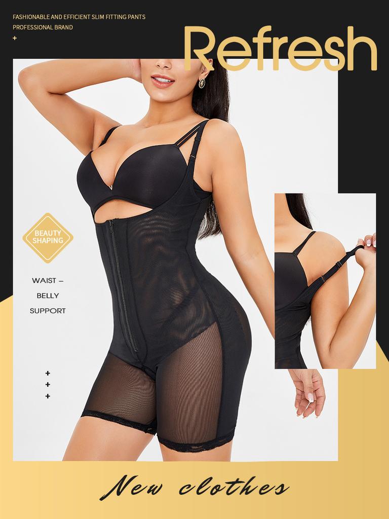 Plus Size Full Body Shaper, Tummy Control Waist Slimming Peach Butt Lifter Bodysuit