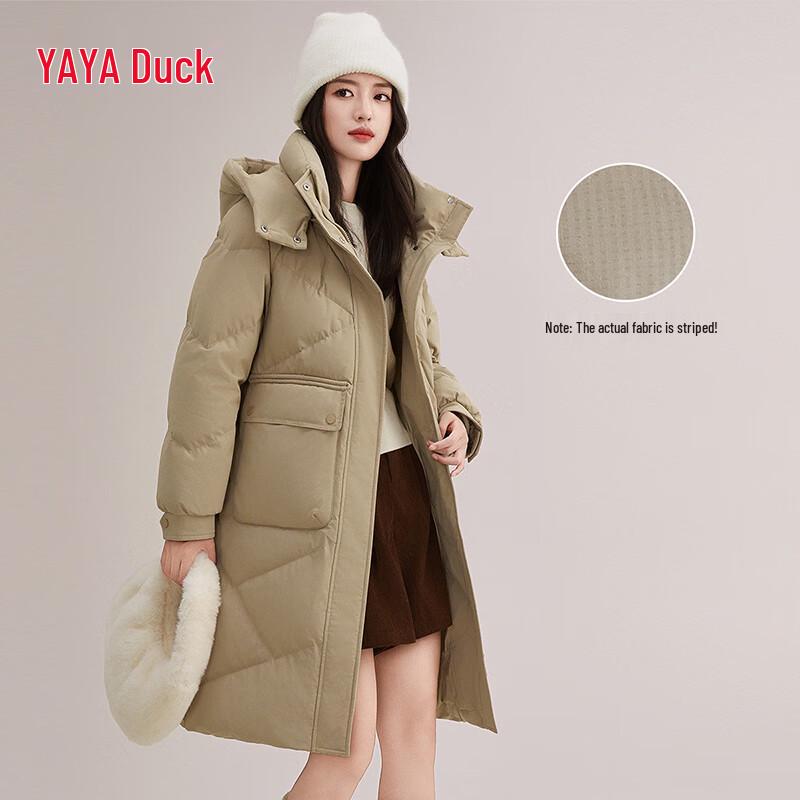 Women's Detachable Hood Long Winter Down Jacket