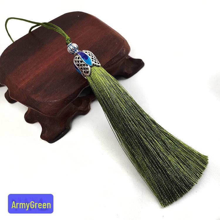 Cloisonné Blue Tassel Crown & Bookmark Accessory