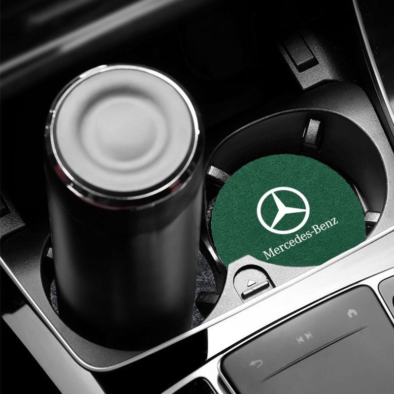 DDE2 Non-slip Car Water Cup Pad Coaster Anti-skid Cup Holders For Mercedes benz E GLK CLS A W204 W213 W221 ML ABR c200 Accessories