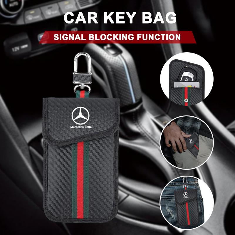 TPSHK1 2025 Hot For Benz Car Key Signal Blocker Case Faraday Box Anti-Hacking Anti-Theft Key Fob For Mercedes Benz AMG GLK GLE GLC W203