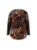 Elegant Plus Size Paisley V-Neck Button Top for Women