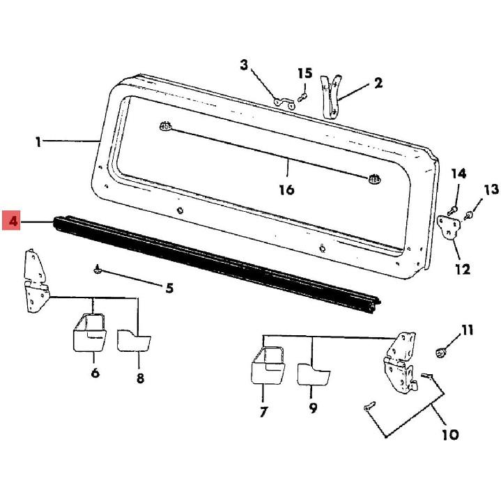 

FASTCHE Cowl Seal to Windshield Frame Rubber Gasket Compatible with 1976 1977 1978 1979 1980 1981 1982 1983 1984 1985 1986 Jeep CJ5 CJ7 CJ8 Replace #