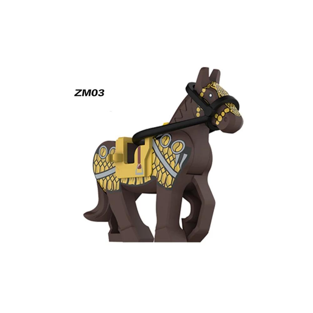 Military Building Blocks Solider Figures Mount War Horse Saddle Reins Adults Children Gifts Toys Animal Accessories Equipments