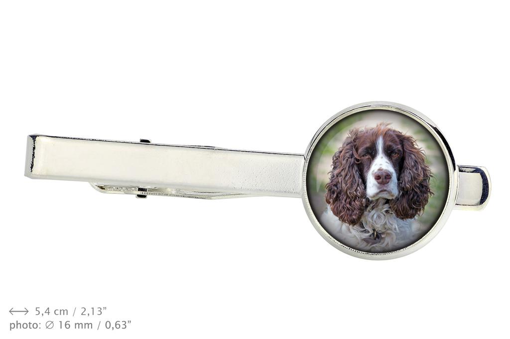 Anglický kokršpaněl - manžetové knoflíčky a kravata s vaší fotografií, ozdoba na oblek, pánské šperky značky Art-Dog.
