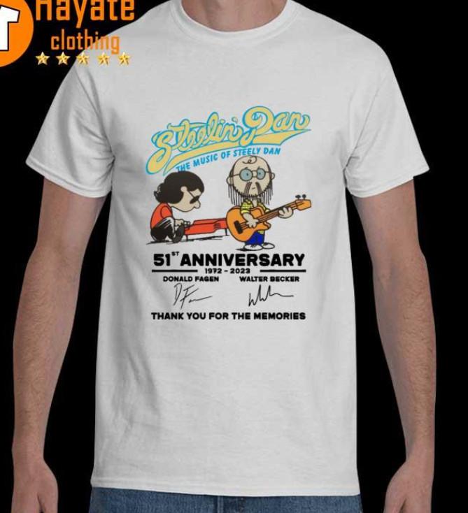 Steely Dan 51st Anniversary 1972-2023 signatures shirt, t shirt, shirt unisex, Unisex T-Shirt XL
